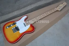 Chinese Factory musical Instruments Custom 2015 NEW tl left hand Electric Guitar Cherry Red color White Pickguard 725