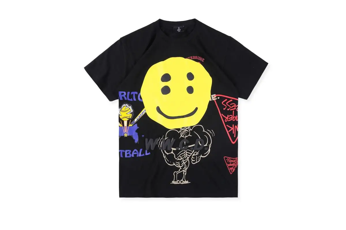 Футболка с граффити kaye ASTROWORLD 19SS футболка со смайликом CPFM XYZ w.c.d для мужчин и женщин