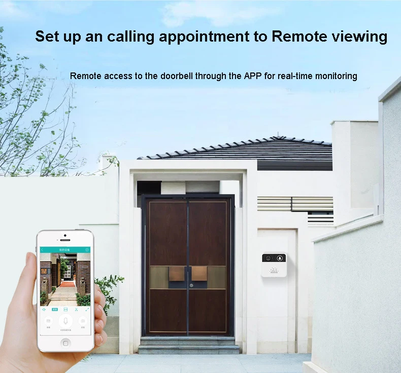Беспроводной Wi Fi видеокамера на дверной звонок кольцо дверной звонок Домофон системы приложение управление iOS Android батарея питание