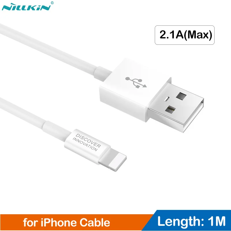 

Nillkin 1M 2.1A USB Charger Cable for Apple iPhone 5 6 6s 7 8 Plus X XR XS Max Fast Data Charging Cable for iPad Lightning Cable