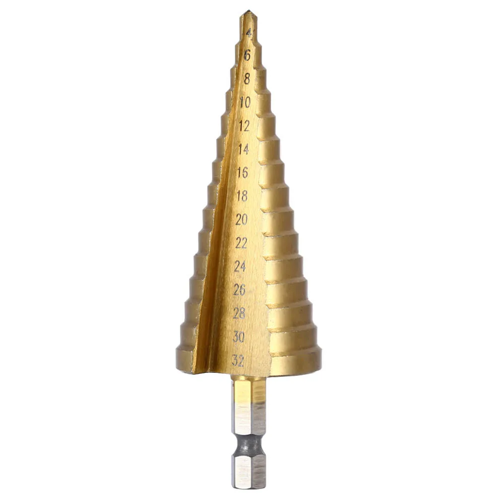 

3 Pcs/set Stepped Drill Bits Hex Shank 4-12mm 4-20mm 4-32mm High Speed Wood Drilling Power Tools LAD-sale