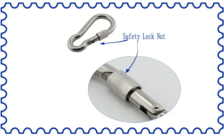 Нержавеющей гайки болтами крюк карабин SUS304 Нержавеющая сталь 9*90 мм ...