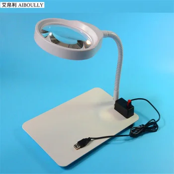 

Maintenance Welding Desk Reading Magnifying Glass With Led Lamp 10 X Times usb Interface Magnifying Glass Diagnostic Tools