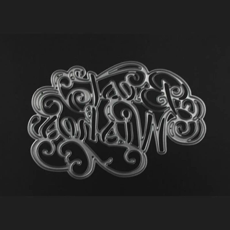 

YLCD391 Best Wishes Metal Cutting Dies For Scrapbooking Stencils DIY Album Cards Decoration Embossing Folder Die Cutter Template