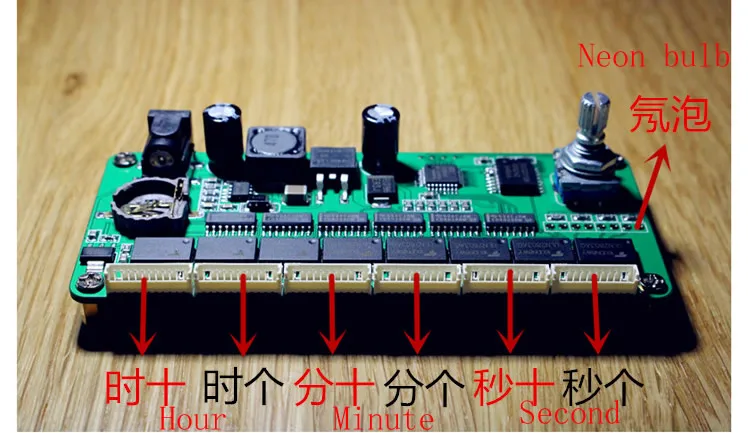 DIY часы свечение трубки suite модуль основной плате в-14 QS-30 в до 12 лет общего назначения с блоком питания