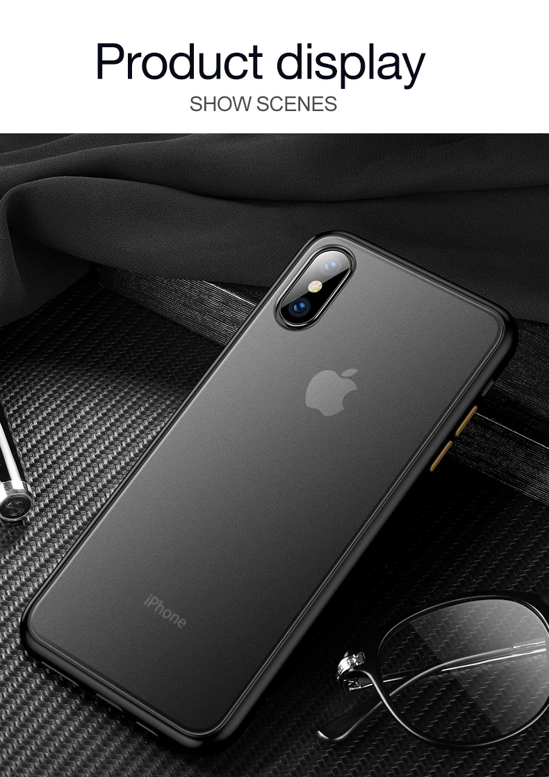 CAFELE Новейший цветной clashing чехол для iPhone 7 8 Plus X Xr Xs Max silicon+ PC полупрозрачный чехол для iPhone 7 8 Plus X Xr Xs