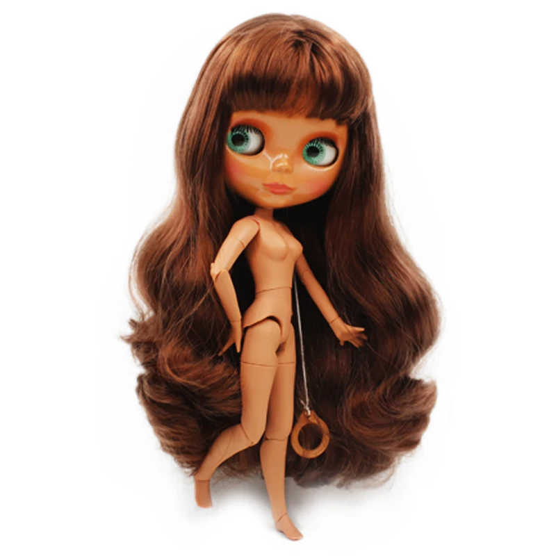 

Blyth BJD doll, Blyth Doll Nude Customized Coffee Muscle Dolls Can Changed Makeup and Dress DIY, 12 Inch Ball Jointed Dolls 01