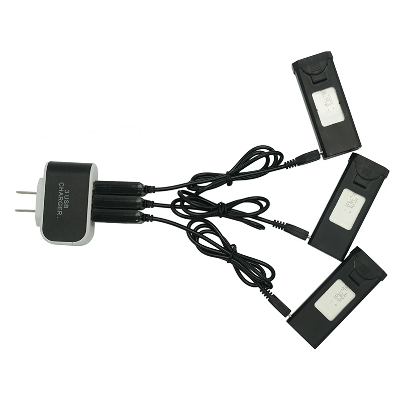 

VISUO XS809S RC Quadcopter Spare Parts 3-in-1 Battery Charger Set 3PCS 3.8V 1800mAh Lipo Battery