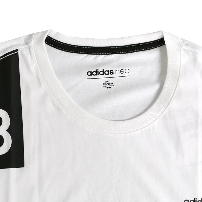 Новое поступление Adidas Neo лейбл M избранного, топы, для детей возрастом 1 Для мужчин, футболки с коротким рукавом спортивный костюм