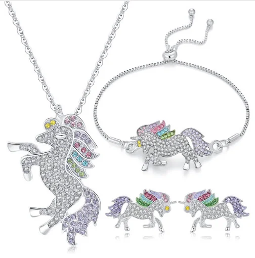 Christmas Gift Box Horse Ballerina Necklaces for Girls Unicorn or Angel