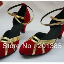 ; ; скидка; красные замшевые туфли с закрытым носком для бальных танцев; Сальса; Латиноамериканский танец вальс; гладкие танцевальные туфли; 2,5 дюйма; размеры 34-41