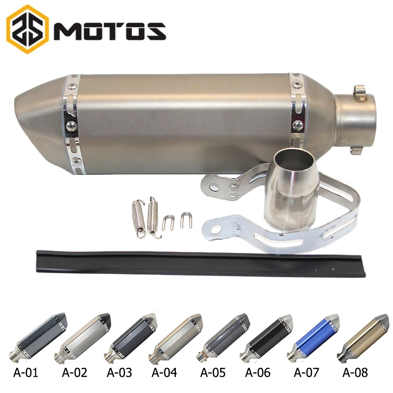 Выхлопная труба ZS MOTOS 51 мм Ak для мотоцикла Модифицированная выхлопная скутера
