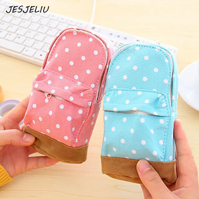 Cool Mini Students Canvas Schoolbag Pencil bag Case Children Pen Purses Bags Lovelyin Pencil