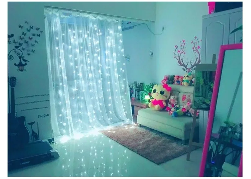3x3 6x3 м светодиодная гирлянда на Новый год и Рождество свадьбу 300 led сказочная