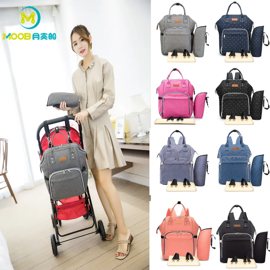 

Baby Diaper Bags Mommy Changing Nappy Bag For Baby Care Large Capacity Maternity Backpack Waterproof Stroller Changing Bags MOOB