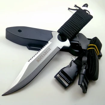 Fixed Blade Knife Hunting Stainless Steel Tactical Knives Outdoor Camping Hand Tool Sheath Diving Survival Knife SDIYABEIZ 1