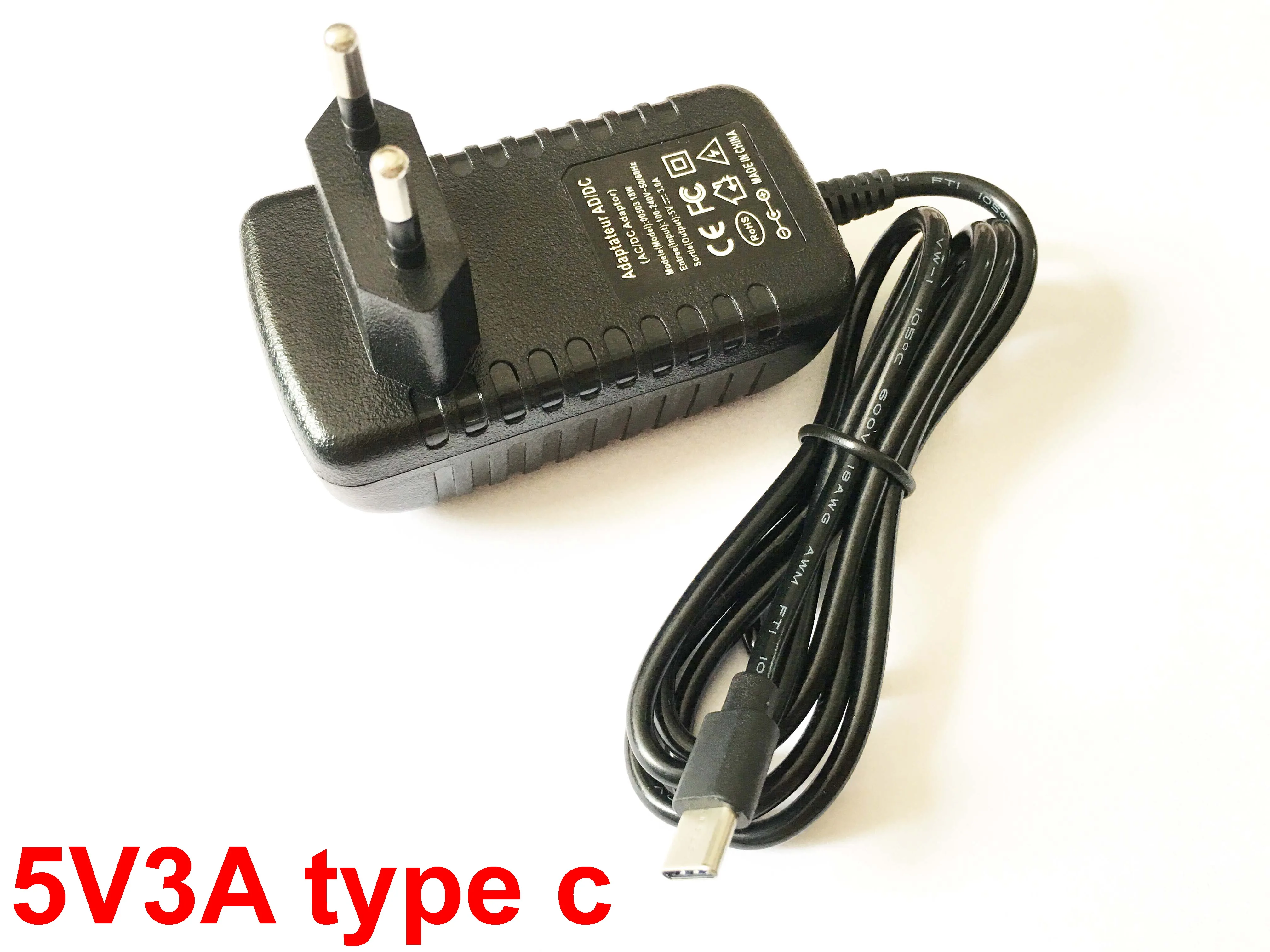 

1PCS AC 100V-240V High quality DC 5V 3A 3000mA type C Charger for HUAWEI Power Adapter Supply EU plug