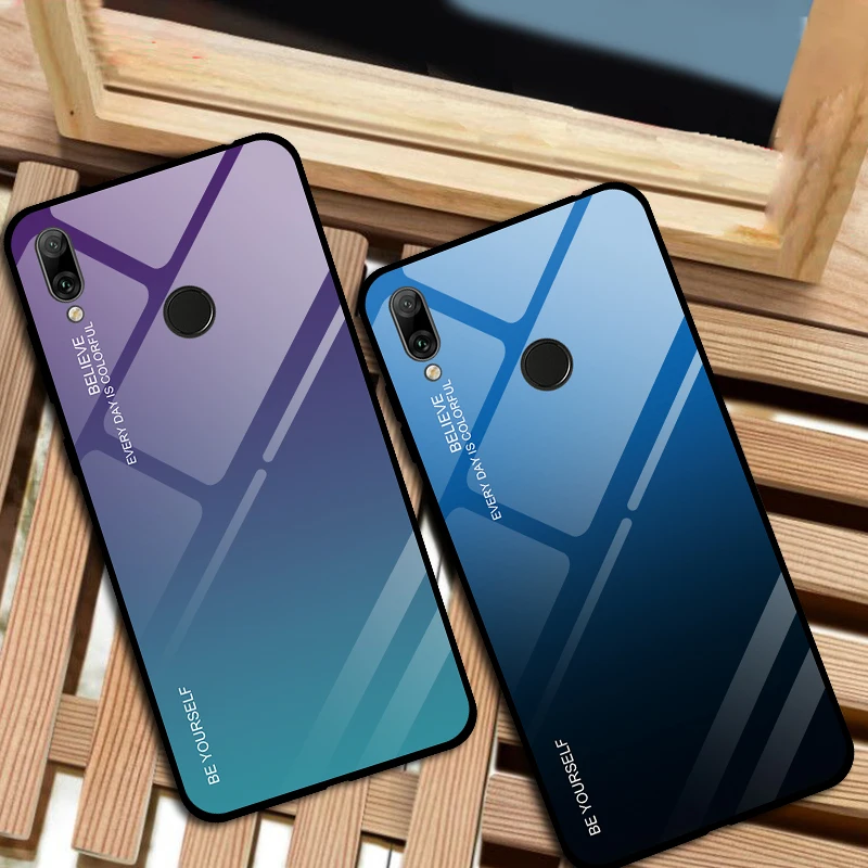 Градиентный стеклянный чехол для Huawei Honor 7A 5 45 дюймов 7C Pro 7 Y9 Y7 P Smart 2019 Y5 Y6 Prime 2018