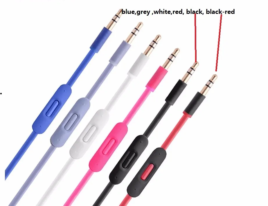 free ship.1pc.Replacement Headphone Cable with Mic Remote Control Talk