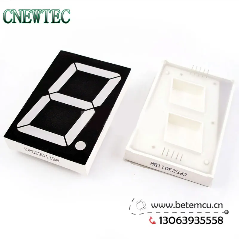 

CPS23011BR Common Anode 1Bit Digital Tube 7 segment 2.3" inch Red LED Display 8PCS/LOT