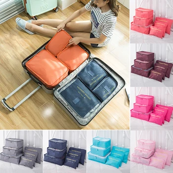 

6 PCS Travel Portable Storage Bag Set Fashion Waterproof Multifunction Clothing Shoes Cosmetics Categories Organizer Bag
