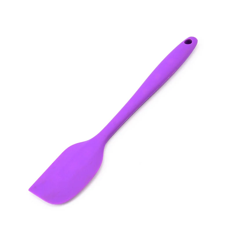 Большие силиконовые Силиконовая кулинарная лопатка скребок для Кондитерская выпечка Торт Крем Масло Смешивания инструменты для выпекания - Цвет: Фиолетовый