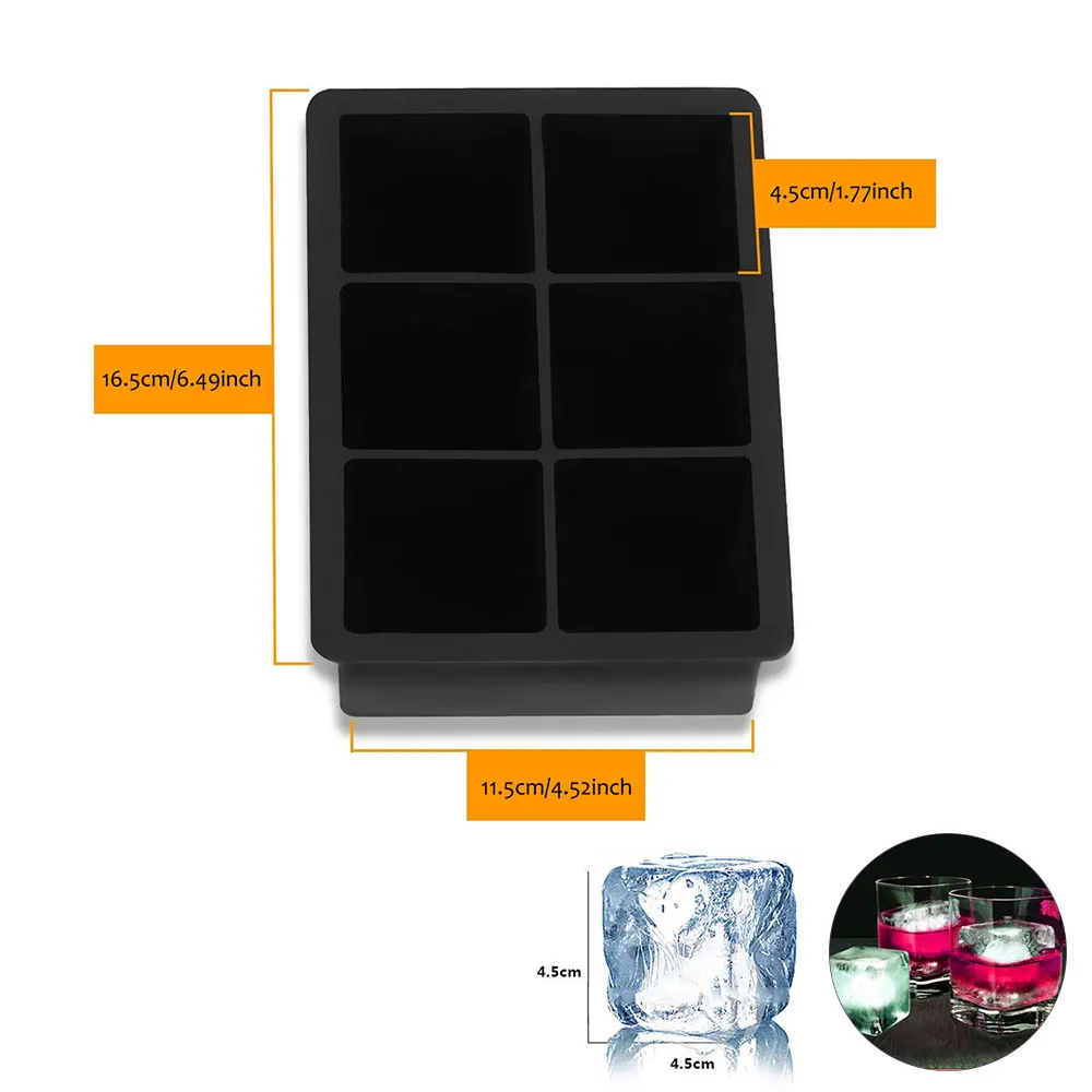 3 шт./компл. подносы кубика льда силикона Сфера круглый шар льда и больших квадратных ледяной куб пресс-форм для охлаждения виски коктейль
