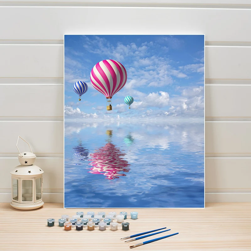 

Coloring Picture By Number Sea View DIY Acrylic Paint Oil Painting On Canvas For Living Room Wall Decoration Adults Draw Art Kit