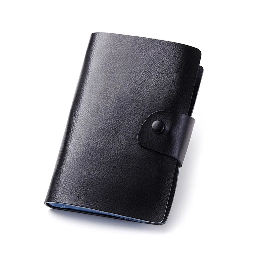 120 Bit Slots Large Capacity 100% cow leather Business Cards Bag Women Men Anti Magnetic Packs Bank ID Holders Card Holder Sets|business card