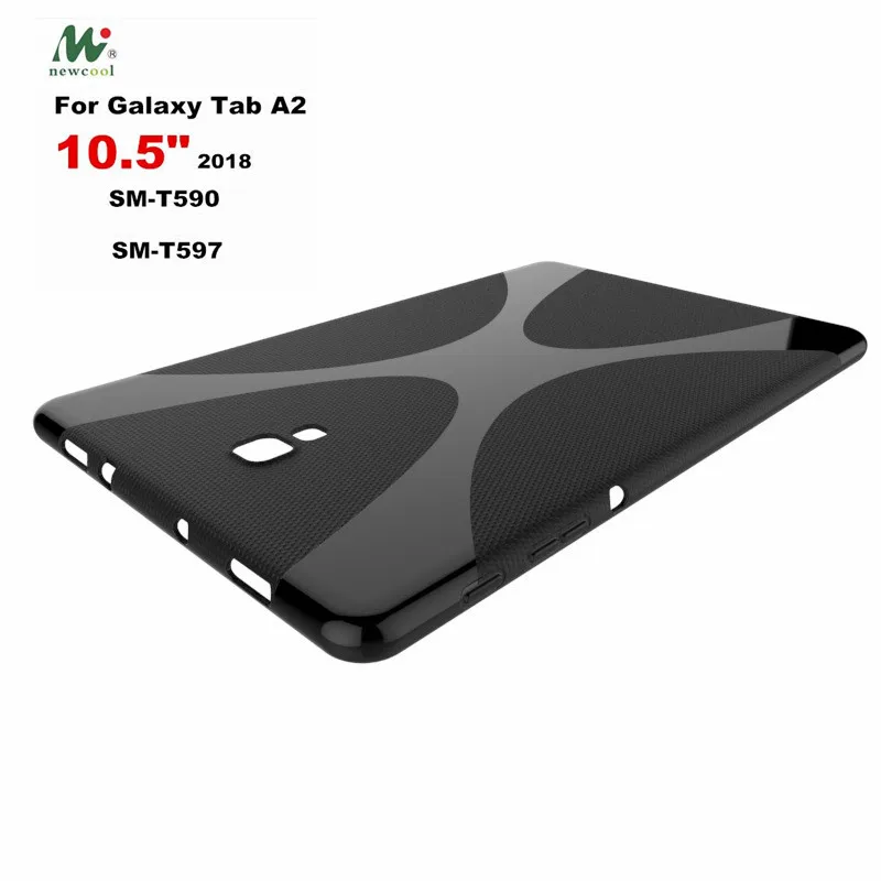 

X Shape Soft Silicone TPU Back Cover Case For Samsung Galaxy Tab A A2 10.5" T590 T595 T597 SM-T590 2018 tablet case shell