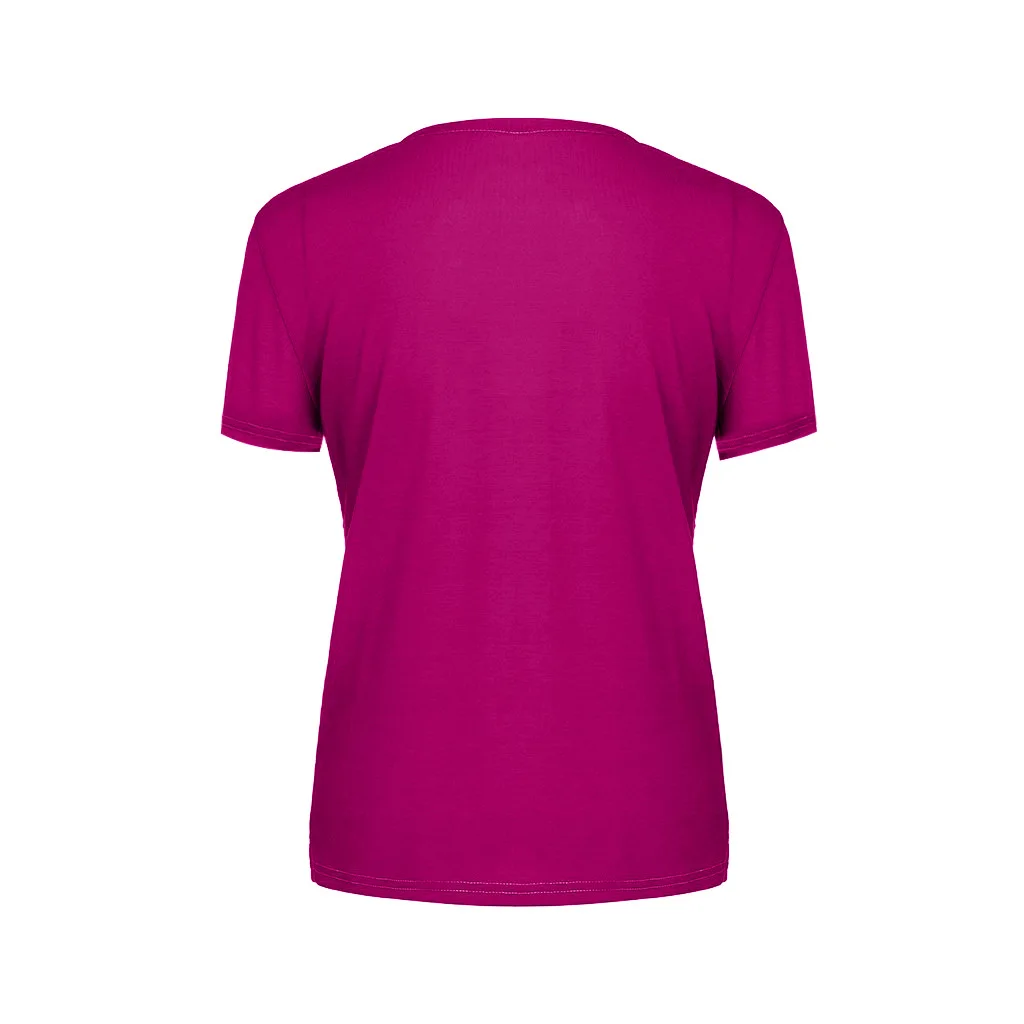 Женская футболка Европейский популярный стиль летняя Однотонная футболка с v-образным вырезом и коротким рукавом женская футболка vestidos LDM190306