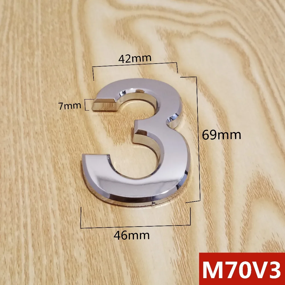 M70V亮银70mm塑料门牌=选项3