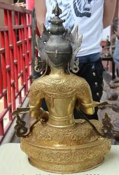 

Buddhism Folk Bronze Copper Dragon Vajradhara Vajrasattva God Buddha Statue