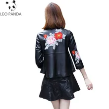 Китайский стиль вышивка цветочный Suedet куртка пальто 20196 зима новая верхняя одежда из овечьей кожи женский жакет-Бомбер куртка HF423