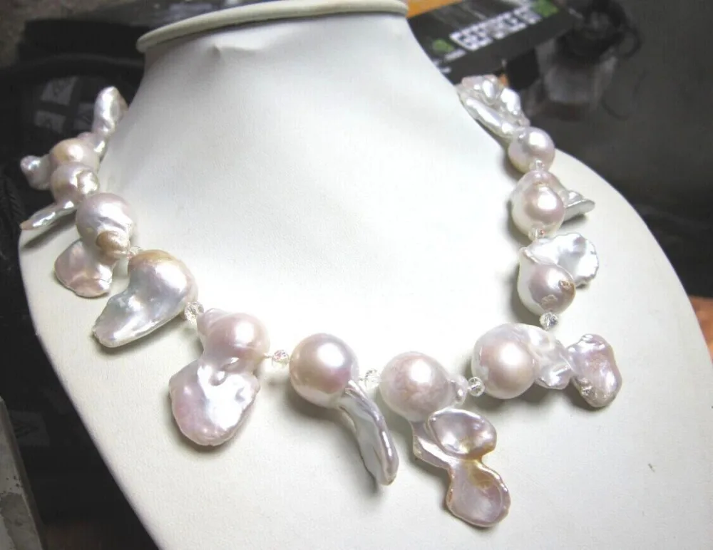 

ddh001567 classic 18-30mm natural south sea white pearl necklace