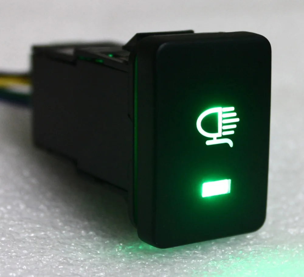 ROOF LIGHTS Push Button Car ON OFF Switch 12 Volt 3 Amp DIY Green LED