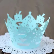 Форма для выпечки Упаковка для торта упаковка Украшения голубое дерево товары для празднования Рождества сувениры обертки для булочек, кексов