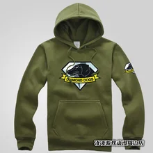 MGS 5 Metal Gear Solid V Diamond Dogs Outer Heaven Logo 100% Cotton Print Pattern Zip Up Hoodie Sweatshirt Coat