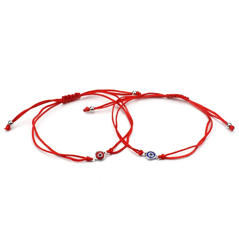 

New Adjustable Length Thin Red Thread Evil Eye Charms Bracelet Red String Rope Braided Bangles For Women Men Good Lucky Jewelry