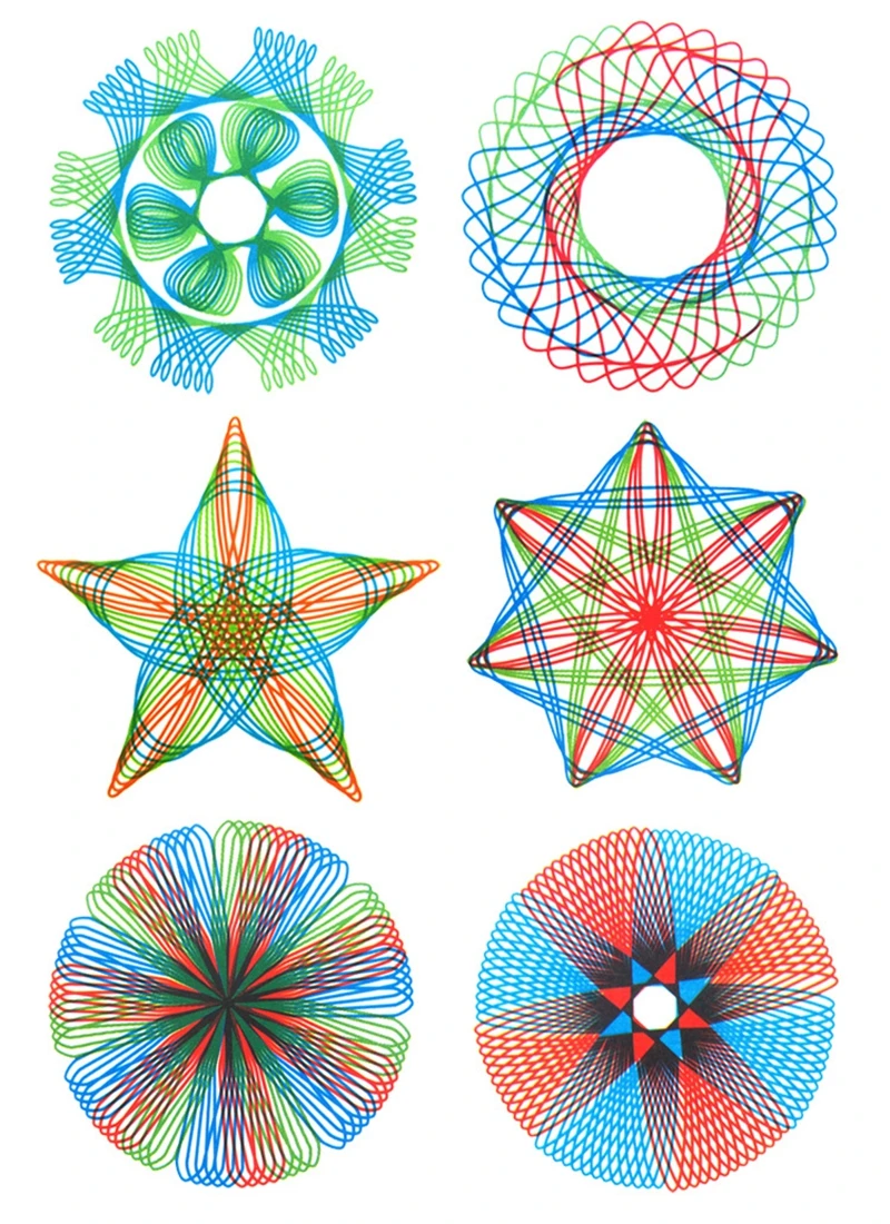 Spirograph Набор для рисования, блокирующие колеса, аксессуары, шестерни, Обучающие игрушки, детская линейка, ручка для рисования, обучающие игрушки для рисования