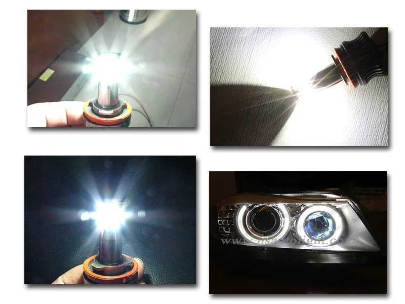 

2Pcs H8 20W LED Angel Eye Halo Light No Error for 7 series F01/F02 730 740 750 760 ANGEL EYE LIGHT BULBS white blue red