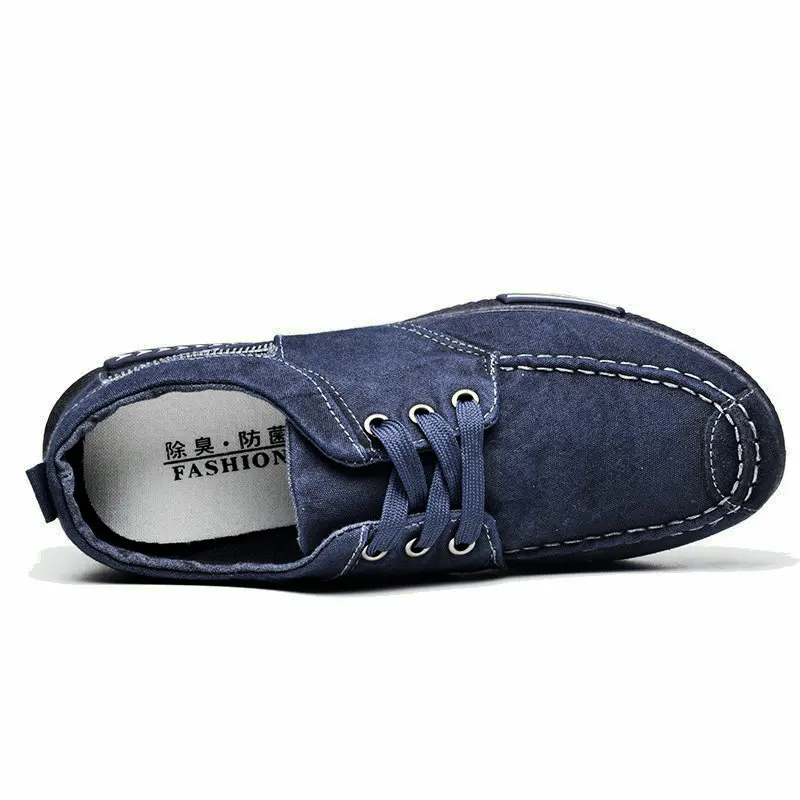 Skyaxmoto/парусиновая Мужская обувь из джинсовой ткани на шнуровке; Мужская обувь для бега; Новинка года; дышащая мужская обувь на резиновой подошве; сезон весна-осень; RME-3025