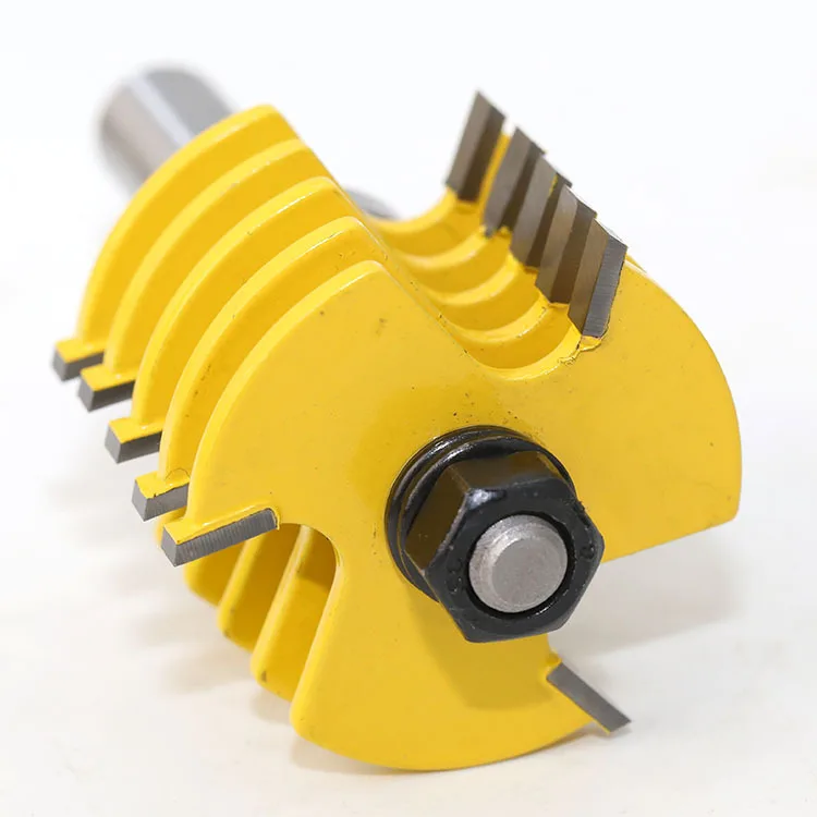 08 MPT 12 Shank Adjustable Rail Reversible Finger Joint Glue Router Bit Cone Tenon Woodwork Cutter For Woodworking Cutter Tools