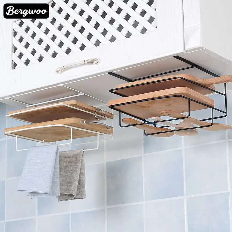 Hang Metal Shelves And Cabinet Door Drain Cutting Board Storage
