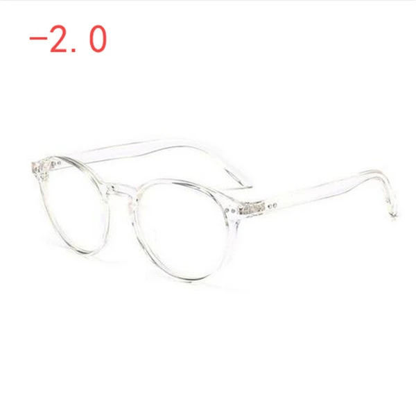 1-1,5-2-2,5-3-3,5-4 заклепки близорукость очки с градусом для женщин и мужчин близорукие очки черный и прозрачный - Цвет оправы: Myopia 200