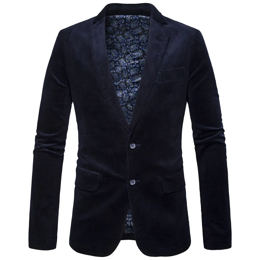 High Quality Corduroy Material Men's Suit Jackets Business Casual Suits