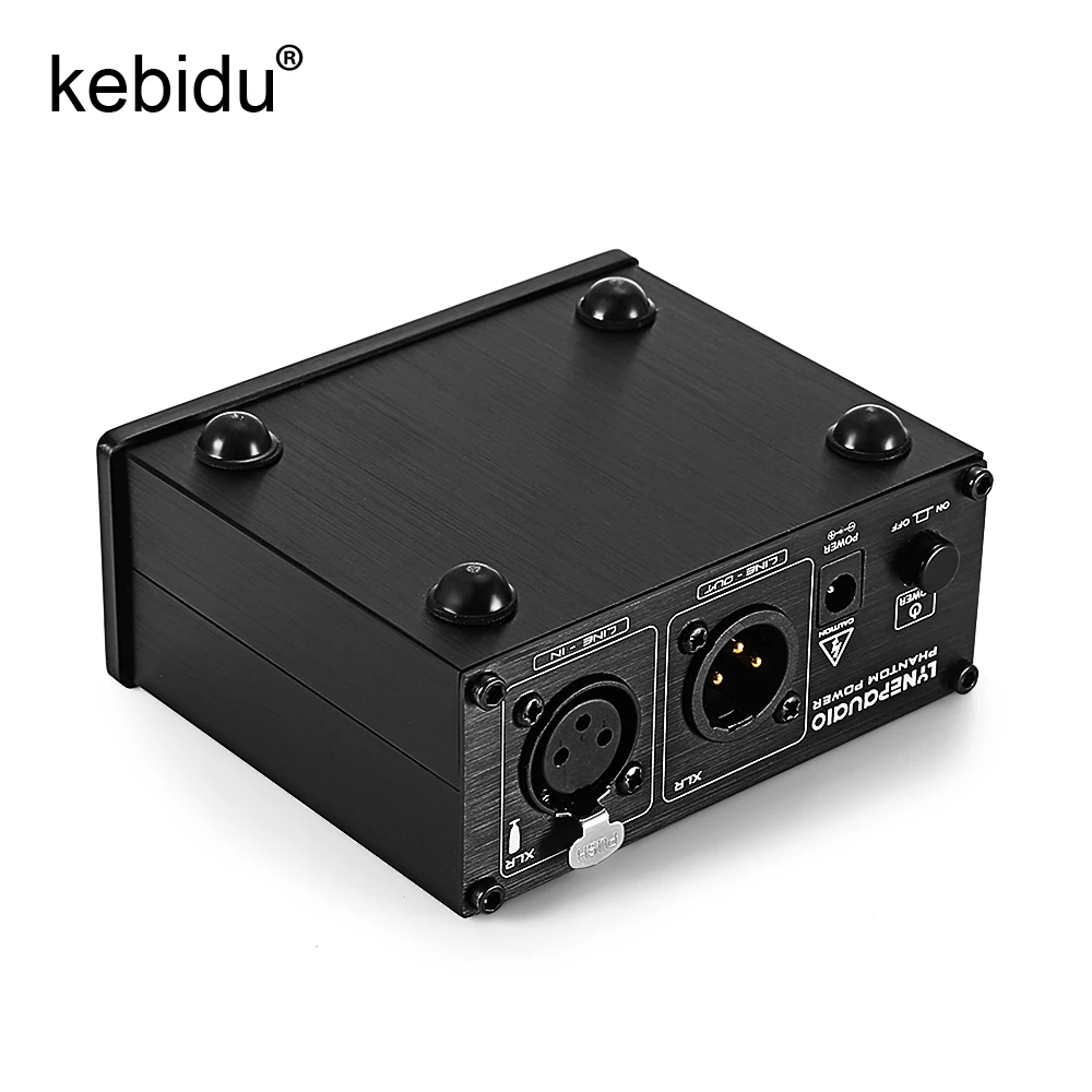 Kebidu 48 В Phantom источник питания конденсаторный микрофон с адаптером ЕС США 1 м