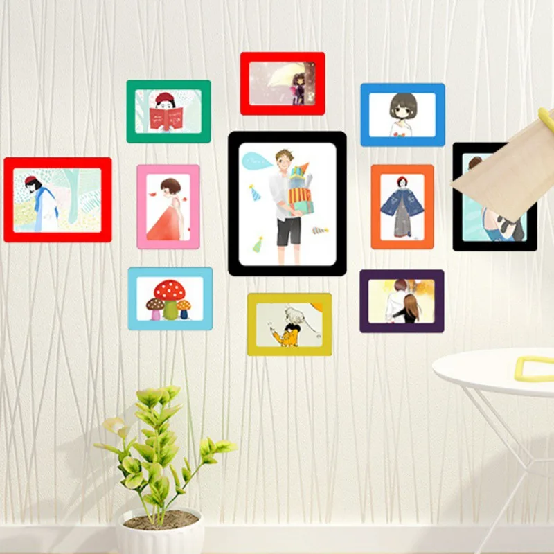 

Colorful Magnetic Picture Frames Refrigerato PVC Magnetic Photo Frames Exquisite Photo Magnets Photoframe