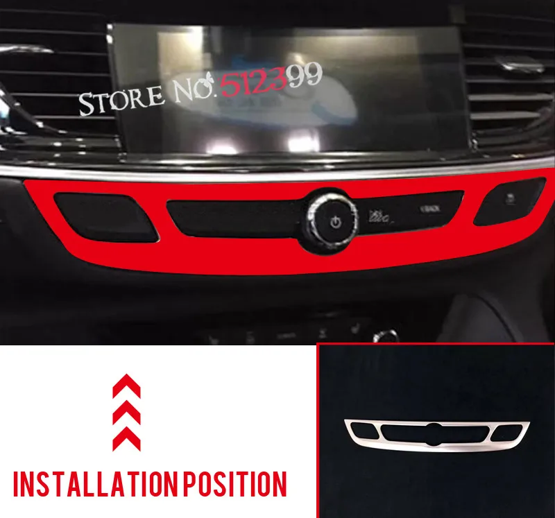 Us 8 81 11 Off Accessories 1 Stainless Steel Interior Center Control Decorative Cover Trim For Opel Vauxhall Insignia 2nd Gen 2017 2018 In