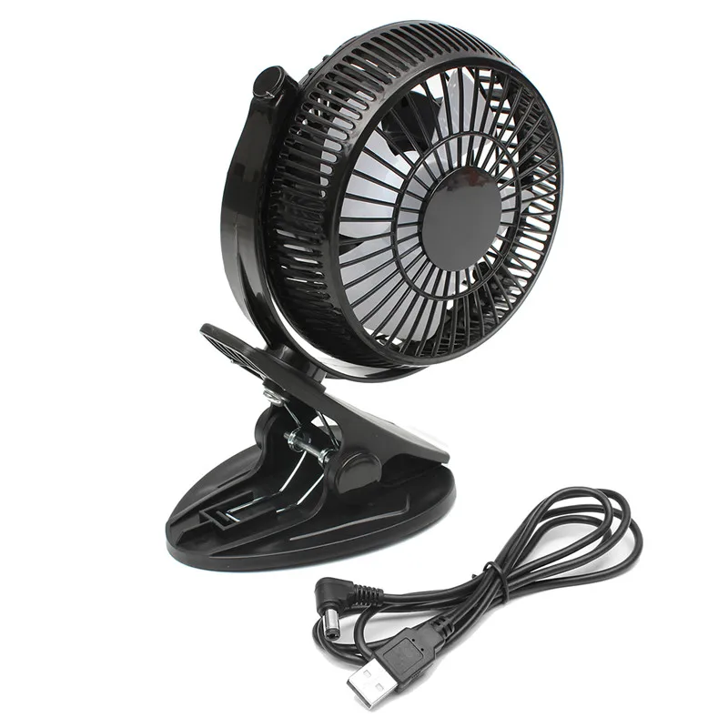 Tanie 1 Pc przenośny Clip on cichy wentylator stołowy 2 biegów przełącznik kołyskowy miniwentylator biurkowy zasilany przez port USB chłodzenia elastyczne wentylator komputera dla PC na laptopa
